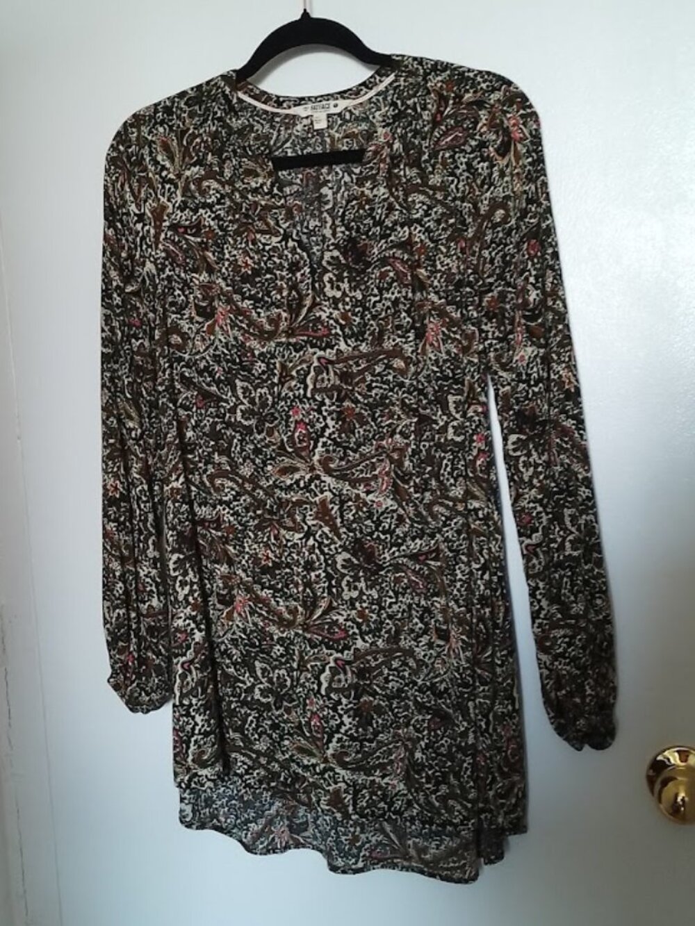 Fatface Faye Ivory Paisley Womens’ Tunic Top, Multi-Colour, Size 2